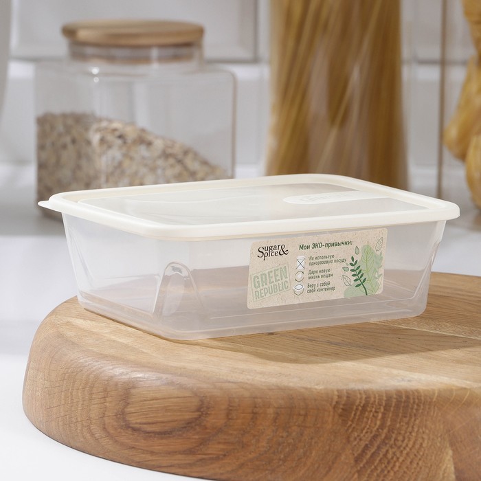 Контейнер пищевой Green Republic, 600 мл, цвет лён
Контейнер пищевой Green Republic, 600 мл, цвет лён