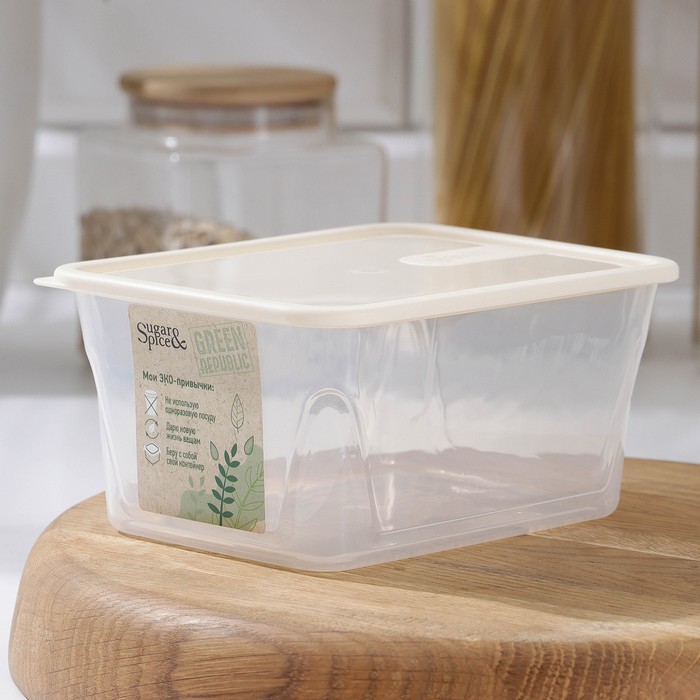 Контейнер пищевой Green Republic, 900 мл, цвет лён 
Контейнер пищевой Green Republic, 900 мл, цвет лён