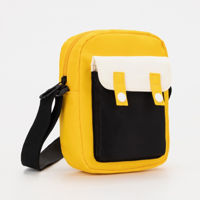 Сумка детская на молнии, наружный карман, цвет желтый/черный
Сумка детская на молнии, наружный карман, цвет желтый/черный