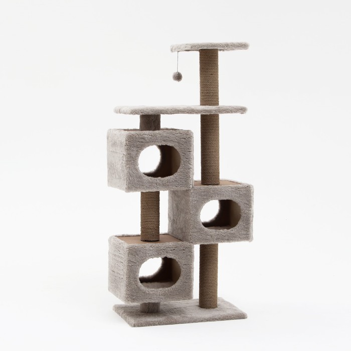 Комплекс с тремя домиками, 60 х 39 х 127 см, тёмно-бежевый
Комплекс с тремя домиками, 60 х 39 х 127 см, тёмно-бежевый