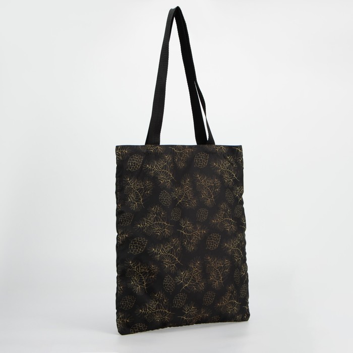 Сумка-шопер «Золотые веточки», 35х0,5х40, отд без молнии, без подклада, чёрная 
Сумка-шопер «Золотые веточки», 35х0,5х40, отд без молнии, без подклада, чёрная