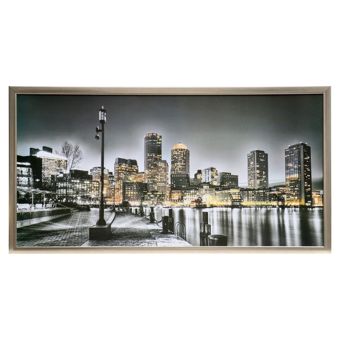 Картина "Ночная набережная" 50х100(55х104) см 
Картина "Ночная набережная" 50х100(55х104) см