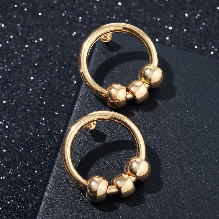 Серьги металл "Геометрия" бубен, три звена, цвет золото
Серьги металл "Геометрия" бубен, три звена, цвет золото