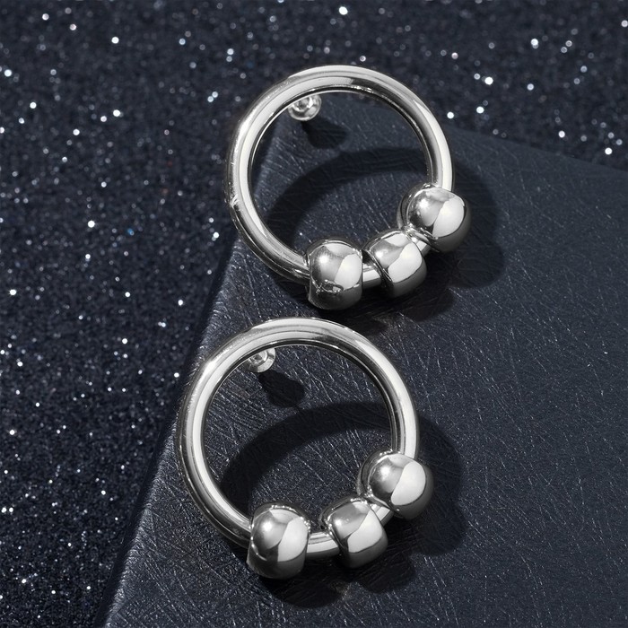 Серьги металл "Геометрия" бубен, три звена, цвет серебро
Серьги металл "Геометрия" бубен, три звена, цвет серебро