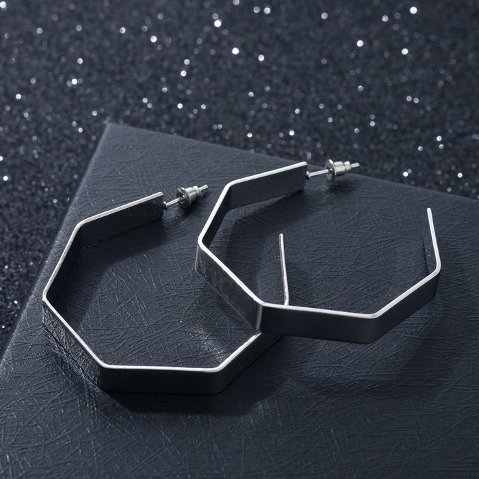 Серьги-кольца "Бамбук" плоский, цвет серебро, d=4,8
Серьги-кольца "Бамбук" плоский, цвет серебро, d=4,8