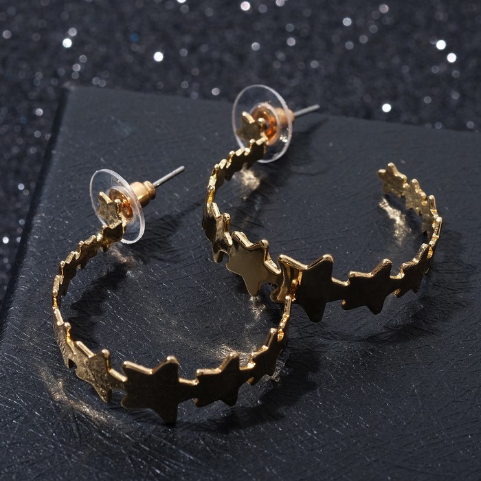 Серьги-кольца "Звёзды" млечный путь, цвет золото, d=3
Серьги-кольца "Звёзды" млечный путь, цвет золото, d=3