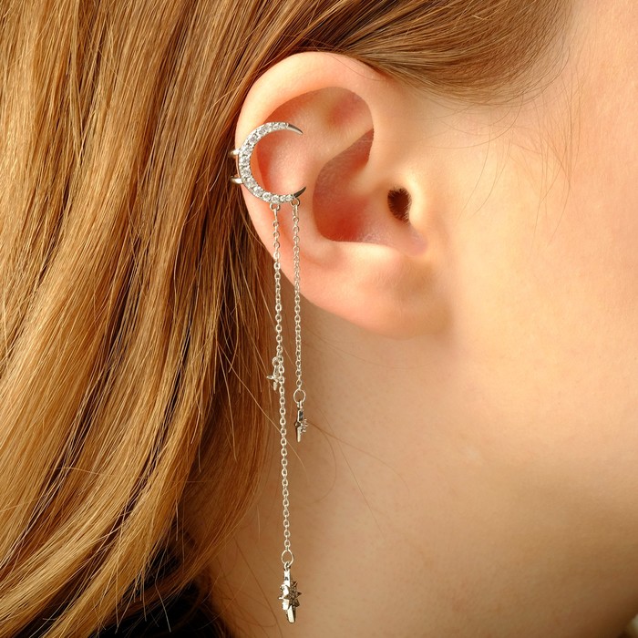 Серьга "Каффа" полумесяц со звездой, цвет белый в серебре
Серьга "Каффа" полумесяц со звездой, цвет белый в серебре