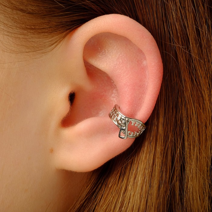 Серьга "Каффа" ширинка, цвет серебро 
Серьга "Каффа" ширинка, цвет серебро