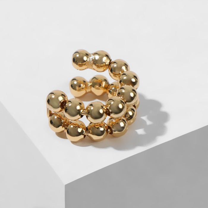 Серьга "Каффа" две линии бусиков, цвет золото
Серьга "Каффа" две линии бусиков, цвет золото