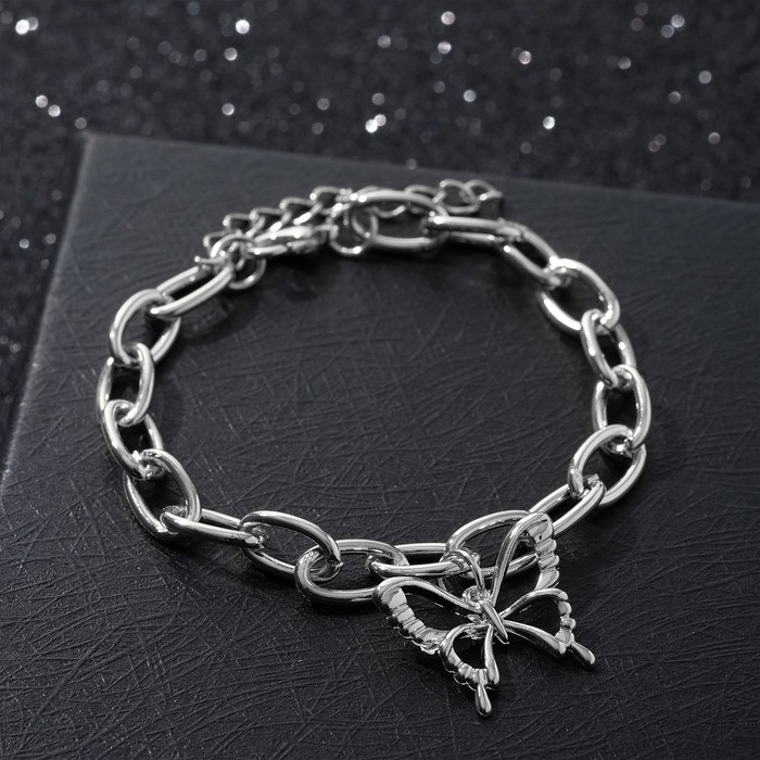 Браслет "Цепь" бабочка, лёгкость, цвет серебро, 18см
Браслет "Цепь" бабочка, лёгкость, цвет серебро, 18см