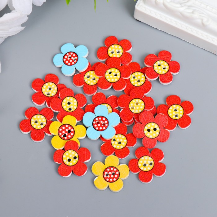 Пуговица дерево для творчества 2 прокола "Ромашка" набор 20 шт МИКС 2х2 см
Пуговица дерево для творчества 2 прокола "Ромашка" набор 20 шт МИКС 2х2 см