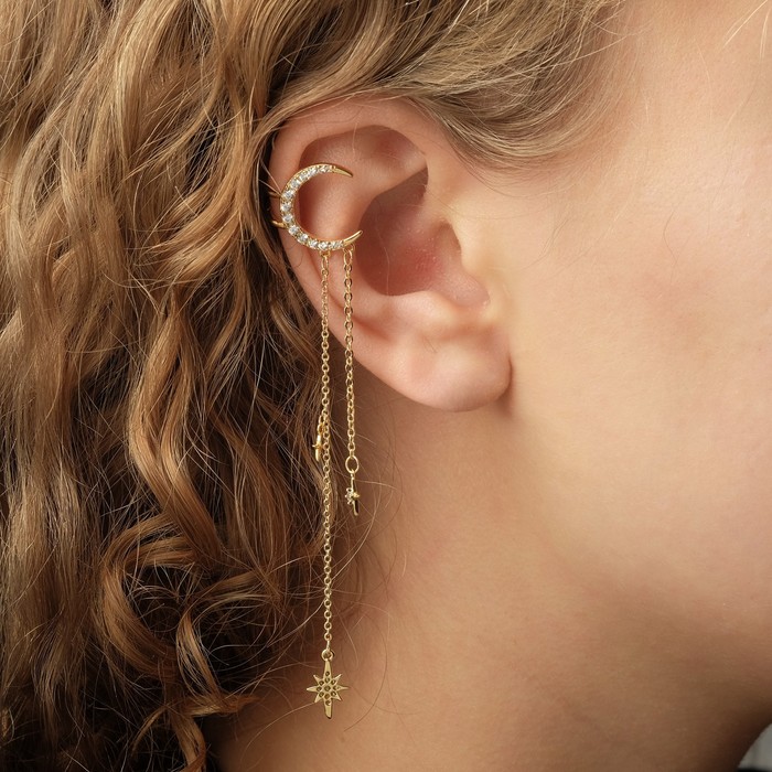 Серьга "Каффа" полумесяц со звездой, цвет белый в золоте
Серьга "Каффа" полумесяц со звездой, цвет белый в золоте