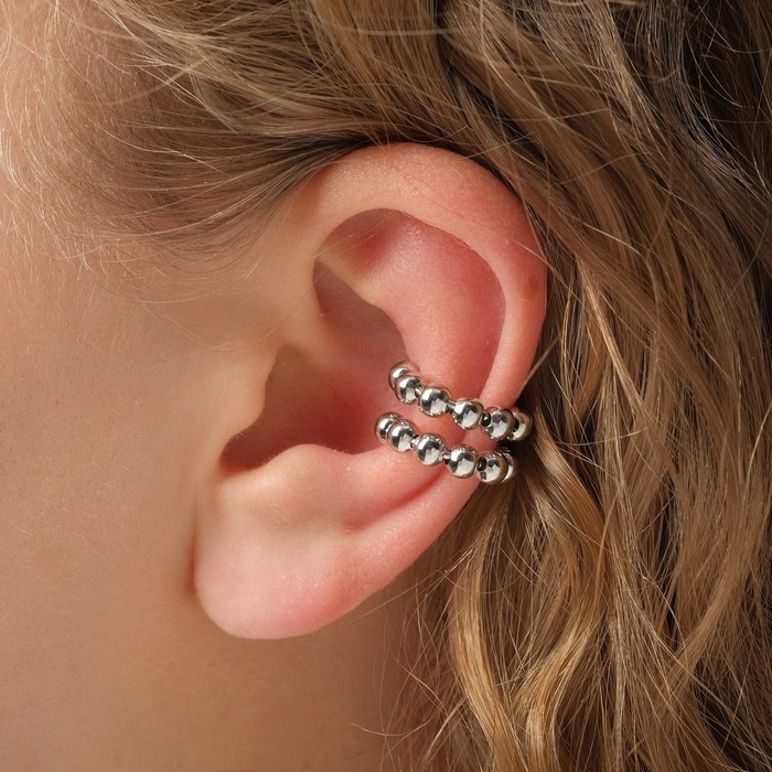 Серьга "Каффа" две линии бусиков, цвет серебро
Серьга "Каффа" две линии бусиков, цвет серебро