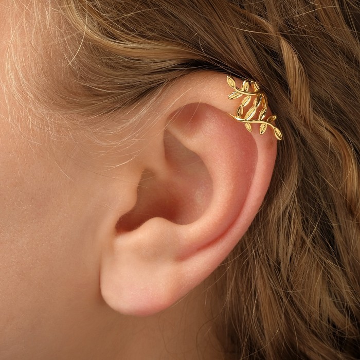 Серьга "Каффа" листики, цвет золото 
Серьга "Каффа" листики, цвет золото