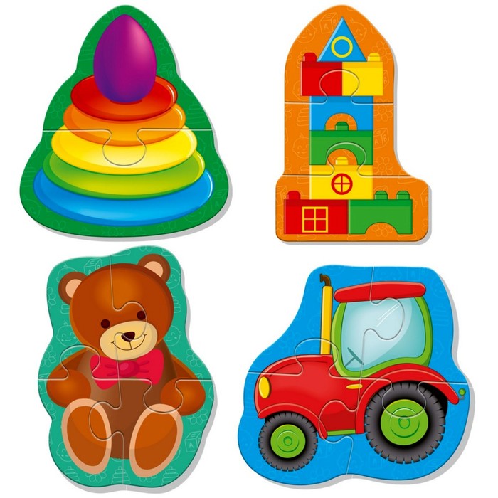 Мягкий пазл «Игрушки», 4 картинки, 13 элементов 
Мягкий пазл «Игрушки», 4 картинки, 13 элементов