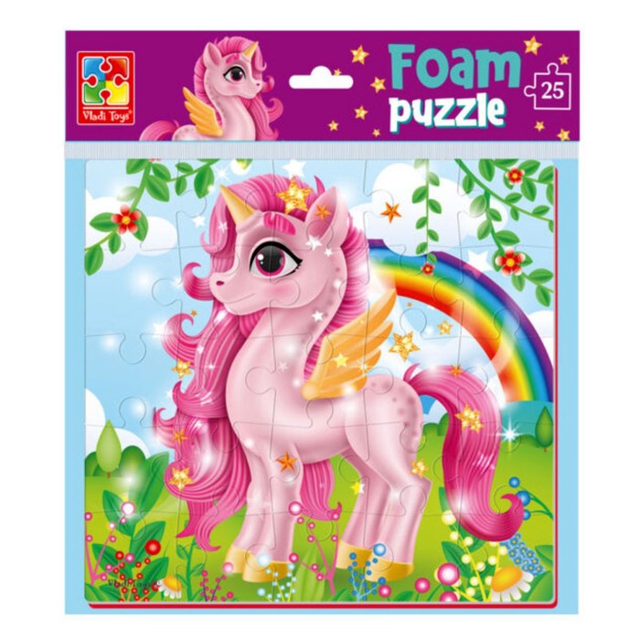 Мягкий пазл «Розовый единорог», 25 элементов
Мягкий пазл «Розовый единорог», 25 элементов