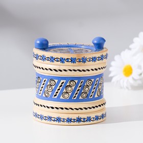 Солонка, d-7 см, мезенская роспись, синяя
Солонка, d-7 см, мезенская роспись, синяя