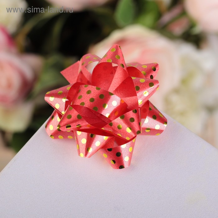 Бант-звезда №5 "Золотой горошек", цвет красный
Бант-звезда №5 "Золотой горошек", цвет красный