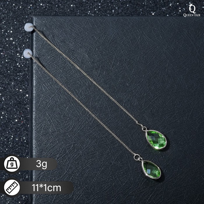 Серьги висячие "Цепочки" капля в огранке, цвет зелёный в серебре
Серьги висячие "Цепочки" капля в огранке, цвет зелёный в серебре
