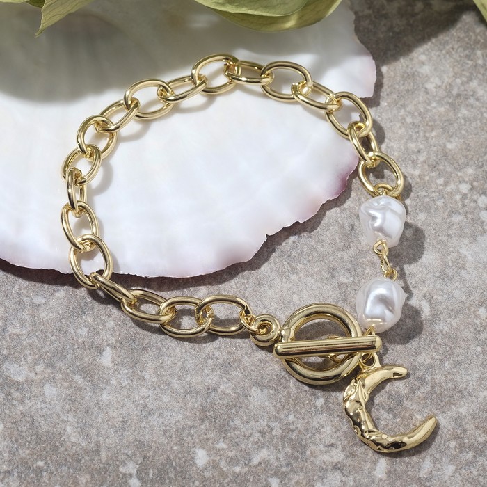 Браслет "Цепь" крючок с жемчугом, цвет белый в золоте, 22см
Браслет "Цепь" крючок с жемчугом, цвет белый в золоте, 22см