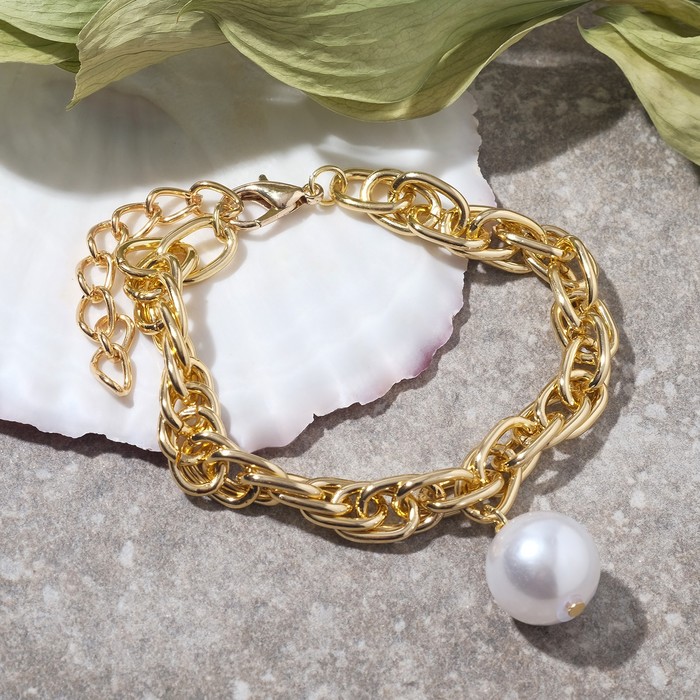 Браслет жемчуг "Цепь" бусина 16, цвет белый в золоте, 19см
Браслет жемчуг "Цепь" бусина 16, цвет белый в золоте, 19см