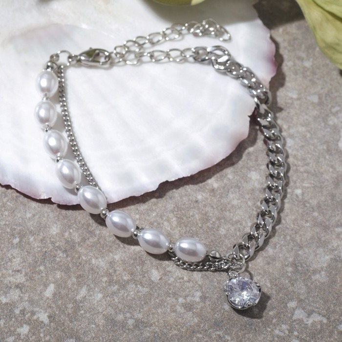 Браслет "Цепь" драгоценность, цвет белый в серебре, 18см
Браслет "Цепь" драгоценность, цвет белый в серебре, 18см