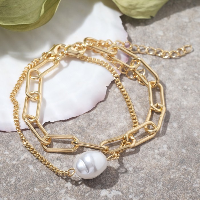 Браслет "Цепь" одинокая майорка, цвет белый в золоте, 18см
Браслет "Цепь" одинокая майорка, цвет белый в золоте, 18см