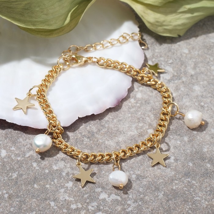 Браслет "Цепь" звёздная ночь, цвет белый в золоте, 18см
Браслет "Цепь" звёздная ночь, цвет белый в золоте, 18см