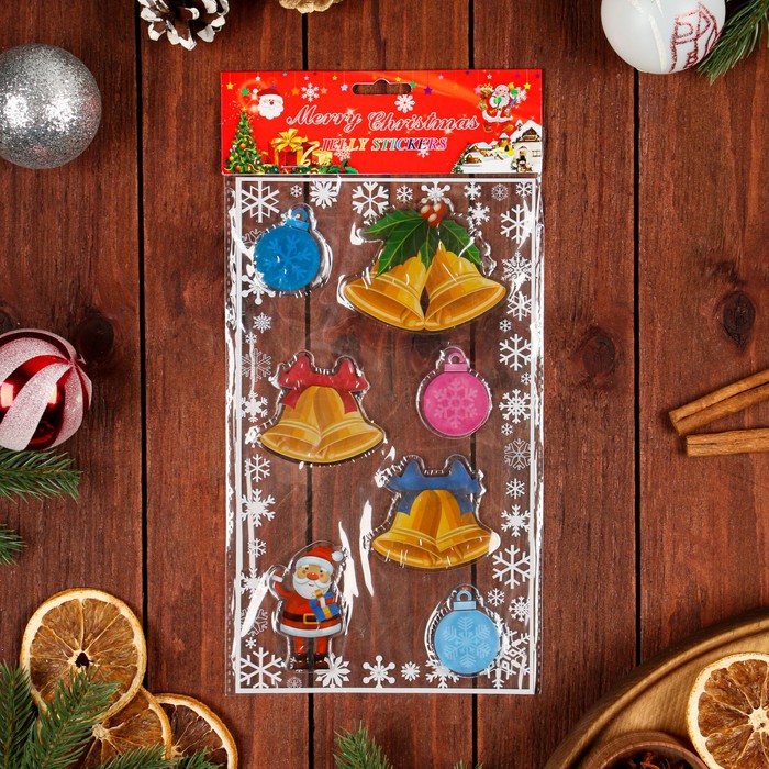 Наклейки на окна "Новогодние" колокольчики, 15 х 25 см
Наклейки на окна "Новогодние" колокольчики, 15 х 25 см