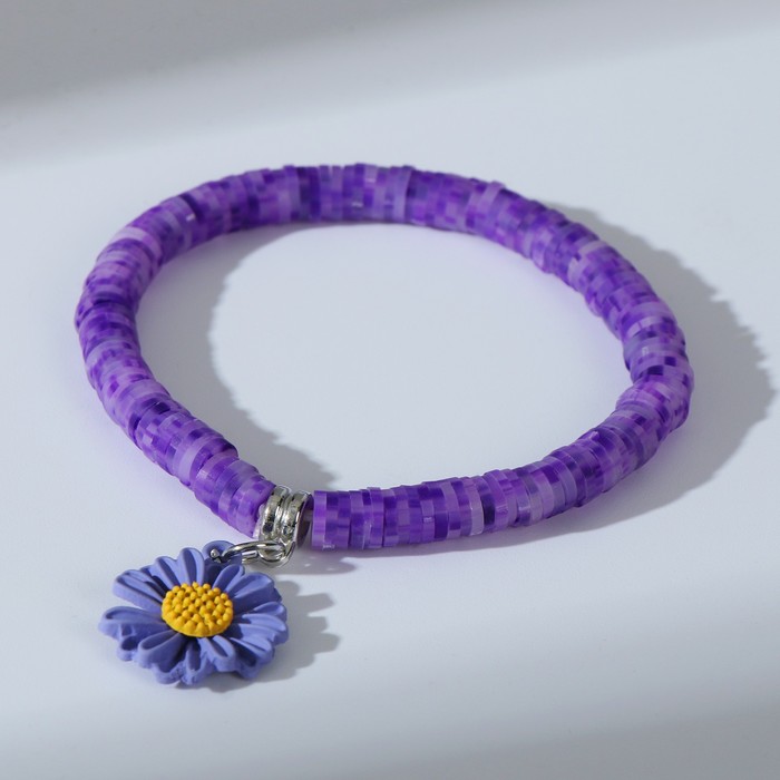 Браслет "Бисер" на резинке, цветочек, цвет жёлто-фиолетовый, L=7
Браслет "Бисер" на резинке, цветочек, цвет жёлто-фиолетовый, L=7