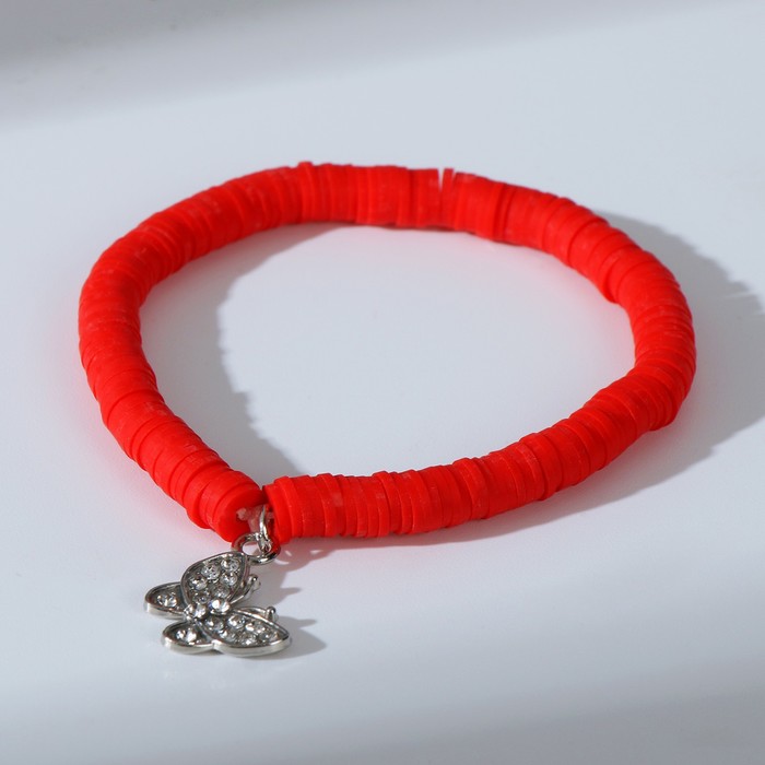 Браслет "Бисер" на резинке, бабочка, цвет красно-белый в серебре, L=7
Браслет "Бисер" на резинке, бабочка, цвет красно-белый в серебре, L=7