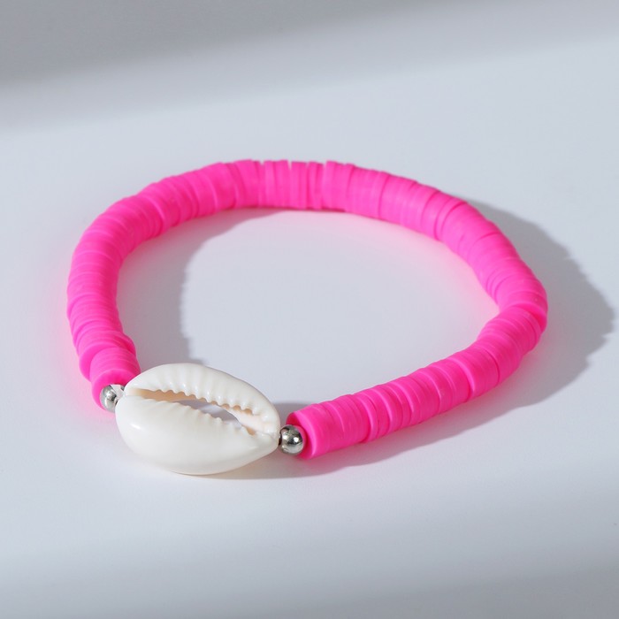 Браслет "Бисер" на резинке, ракушка, цвет ярко-розовый, L=7
Браслет "Бисер" на резинке, ракушка, цвет ярко-розовый, L=7