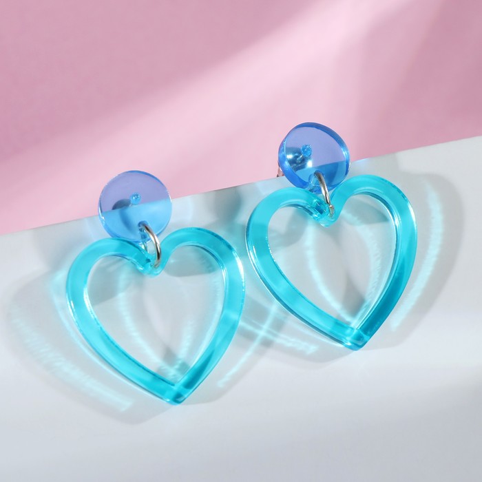 Серьги акрил "Сердечки" контур и шарик, цвет сине-голубой
Серьги акрил "Сердечки" контур и шарик, цвет сине-голубой
