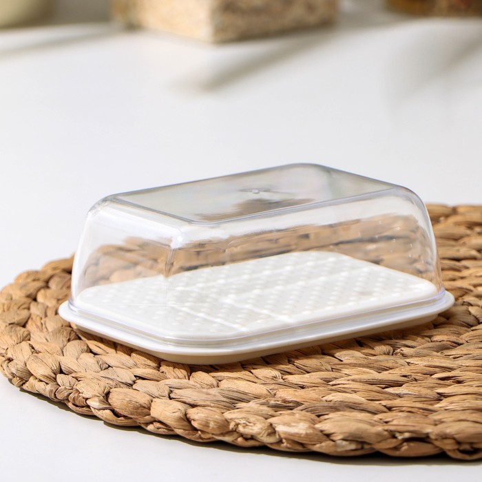 Маслёнка двухсторонняя, 14,5×11×5,5 см, цвет молочный туман
Маслёнка двухсторонняя, 14,5×11×5,5 см, цвет молочный туман