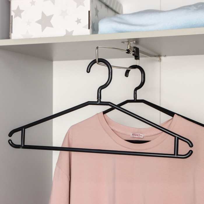 Вешалки для одежды MULTI, 3 шт, цвет чёрный
Вешалки для одежды MULTI, 3 шт, цвет чёрный