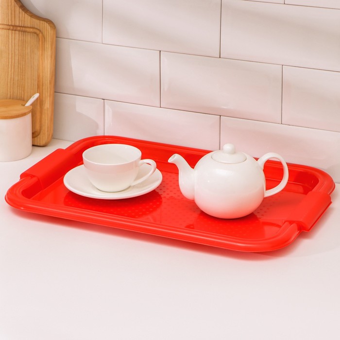 Поднос итальянский, 45,5×31 см, цвет красный
Поднос итальянский, 45,5×31 см, цвет красный