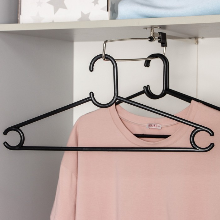 Набор вешалок для одежды JUMBO, 3 шт, цвет чёрный
Набор вешалок для одежды JUMBO, 3 шт, цвет чёрный