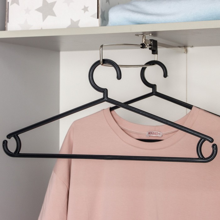 Вешалки для лёгкой одежды OEKO, 3 шт, цвет чёрный
Вешалки для лёгкой одежды OEKO, 3 шт, цвет чёрный