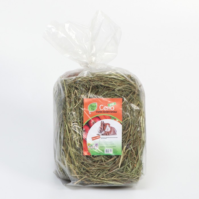 Сено луговое "Зверье мое" с яблоком и морковью, 500 г
Сено луговое "Зверье мое" с яблоком и морковью, 500 г