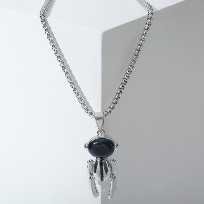 Кулон "Космонавт" персонаж, цвет чёрный в серебре, 70см
Кулон "Космонавт" персонаж, цвет чёрный в серебре, 70см