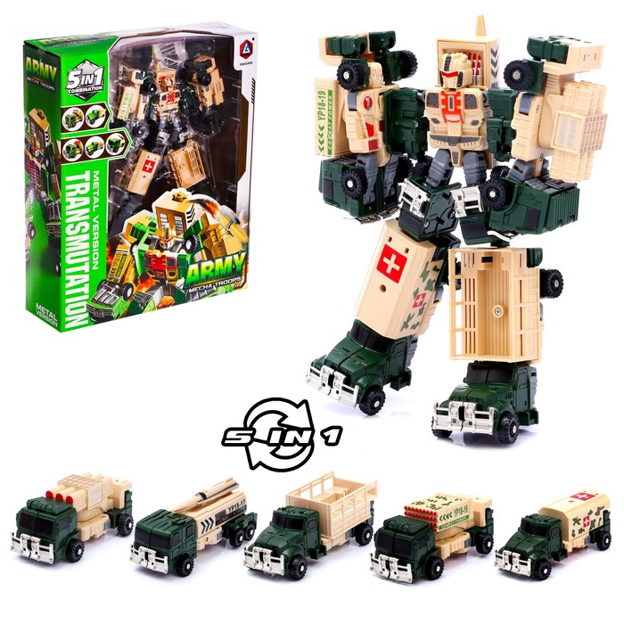 Набор роботов «Военный отряд», трансформируются, 5в1
Набор роботов «Военный отряд», трансформируются, 5в1