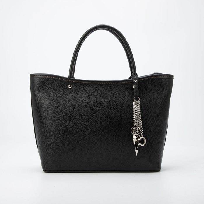 Сумка-тоут на молнии, наружный карман, цвет чёрный
Сумка-тоут на молнии, наружный карман, цвет чёрный