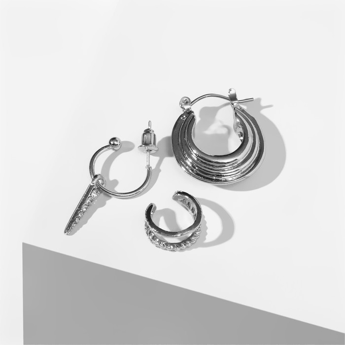 Набор серьги и каффа "Цацки" верёвки, цвет белый в серебре
Набор серьги и каффа "Цацки" верёвки, цвет белый в серебре