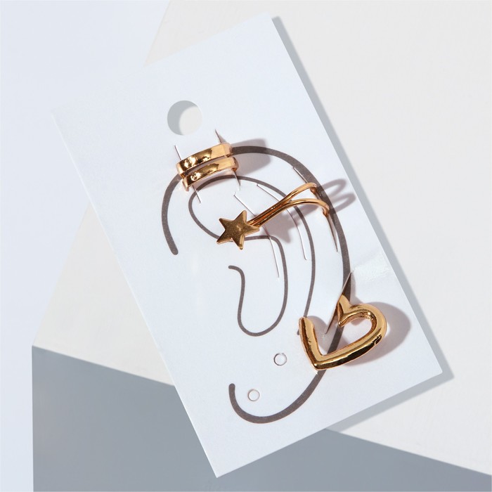 Набор серьги и каффа «Настроение», звезда, цвет золото
Набор серьги и каффа «Настроение», звезда, цвет золото