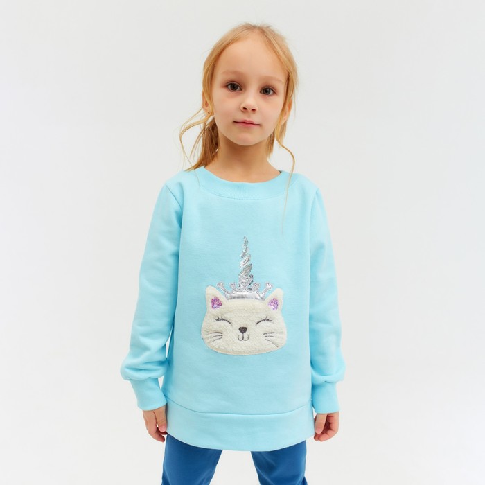 Свитшот для девочки, цвет голубой, рост 92 см
Свитшот для девочки, цвет голубой, рост 92 см