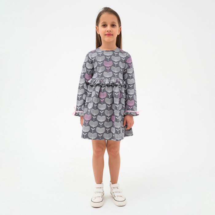 Платье для девочки, цвет серый, рост 110 см
Платье для девочки, цвет серый, рост 110 см