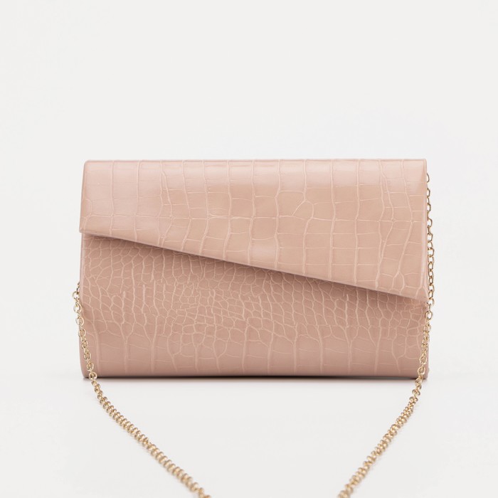 Сумка-клатч, отдел на клапане, цвет розовый 
Сумка-клатч, отдел на клапане, цвет розовый