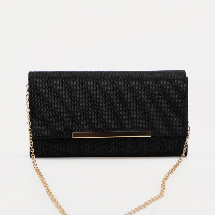 Сумка-клатч, отдел на клапане, цвет черный
Сумка-клатч, отдел на клапане, цвет черный