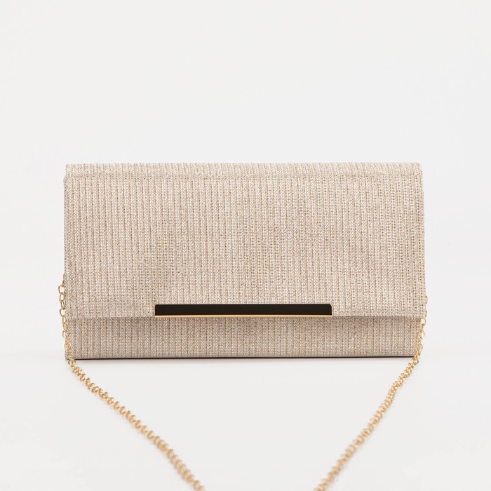 Сумка-клатч, отдел на клапане, цвет бежевый 
Сумка-клатч, отдел на клапане, цвет бежевый