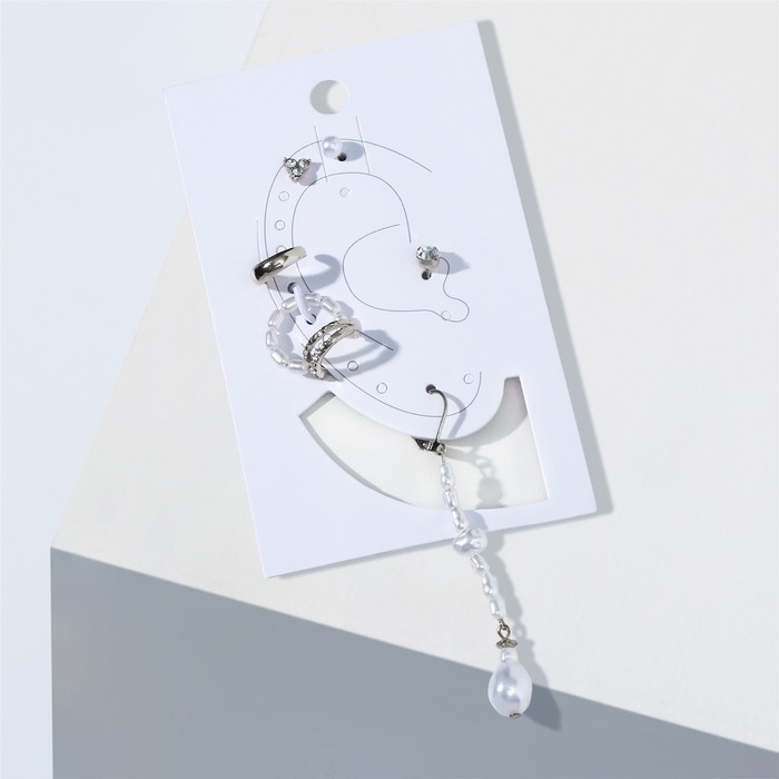 Набор серьги и каффы "Цацки" классика, цвет белый в серебре
Набор серьги и каффы "Цацки" классика, цвет белый в серебре